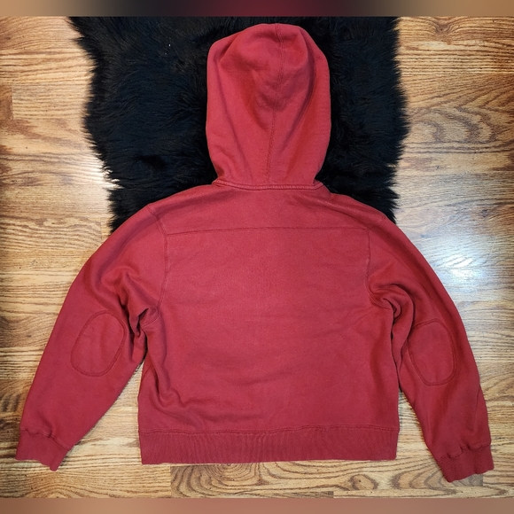 Eddie Bauer Vintage Burgundy Zip-up Hoodie Size M - Picture 2 of 10